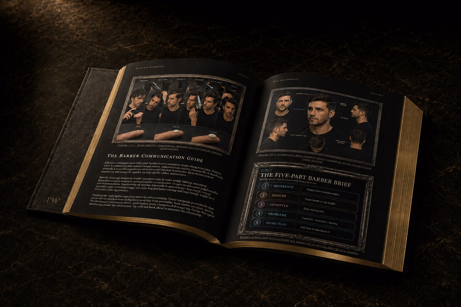 An open spread of the first edition